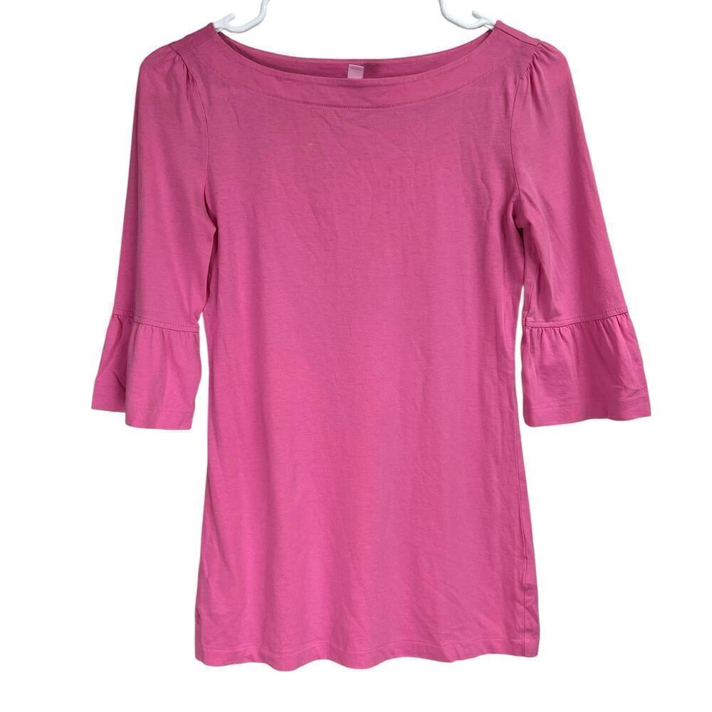 Lilly Pulitzer Pink XS Ruffle Sleeve Cotton